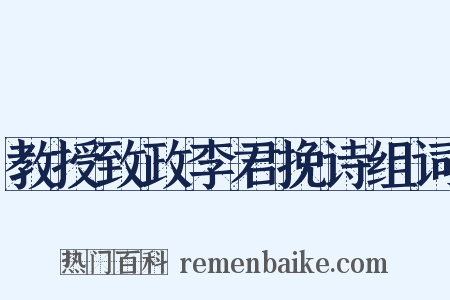 教授致政李君挽诗组词是什么意思的图片